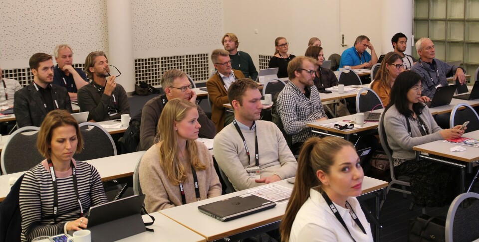 MØTEPLASS: Fagfornyelsen nærmer seg og mange interesserte fant veien til IT i skolen 2018. (Foto: Atle Skretting)