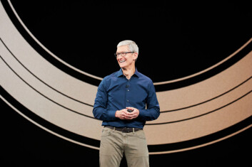 A13 NESTE? Når skal Apple-sjef Tim Cook lansere den første Mac-en med Apple-designet A-prosessor? Her fra den forrige Apple-lanseringen, i september. (Pressefoto: Apple)