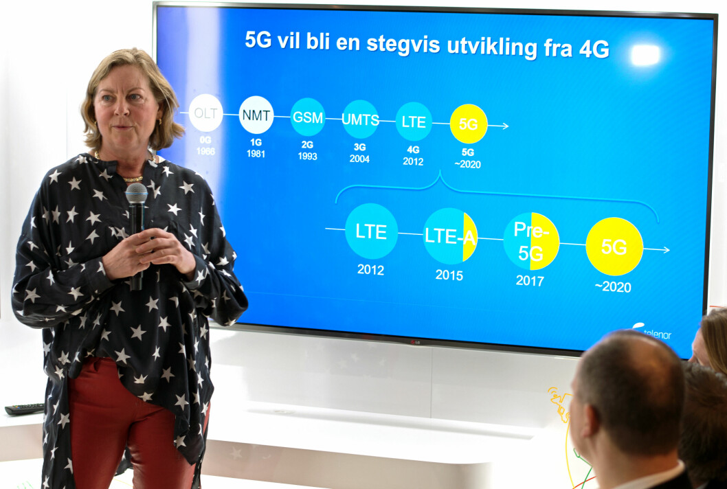 EVOLUSJON: Berit Svendsen i Telenor slår fast at 5G kommer til å bli bygget som en evolusjon av det allerede eksisterende 4G-nettet. (Foto: Dag-Rune Z. Vollen)