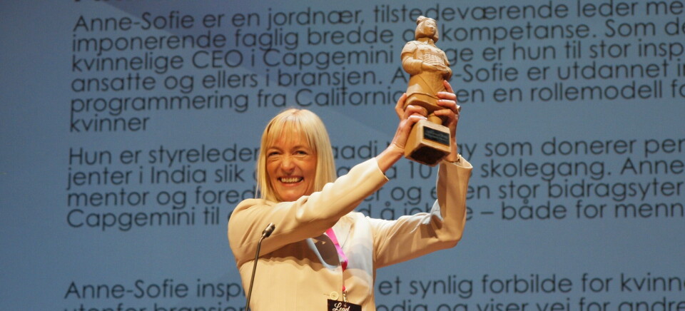 ODA-PRISEN PERSON 2016: Anne-Sofie Risåsen, administrerende direktør i Capgemini Norge vant den gjeve Oda-prisen Person 2016. (Foto: Kenneth Christensen)