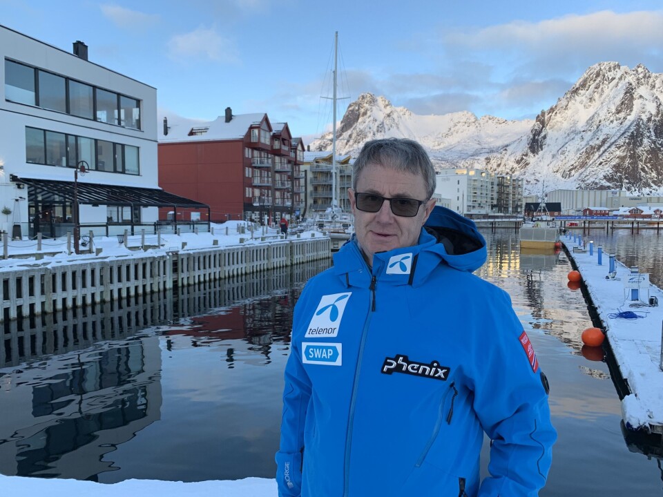 Dekningsdirektør Bjørn Amundsen i Svolvær noen dager før uværet.
