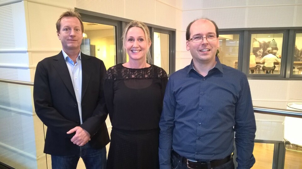 NYE I CONSPETOS: Karl Blom er ny salgssjef, Camilla Bakken Kvernstuen er ny regionleder i Oslo og Bård Magnus Bergersen er ny seniorkonsulet i Conseptos. Seniorkonsulent Bjørn Harald Vognild-Olsen er også nyansatt, men var ikke tilstede da bildet ble tatt. (Foto: Conseptos) NYE I CONSPETOS: Karl Blom er ny salgssjef, Camilla Bakken Kvernstuen er ny regionleder i Oslo og Bård Magnus Bergersen er ny seniorkonsulet i Conseptos. Seniorkonsulent Bjørn Harald Vognild-Olsen er også nyansatt, men var ikke tilstede da bildet ble tatt. (Foto: Conseptos)