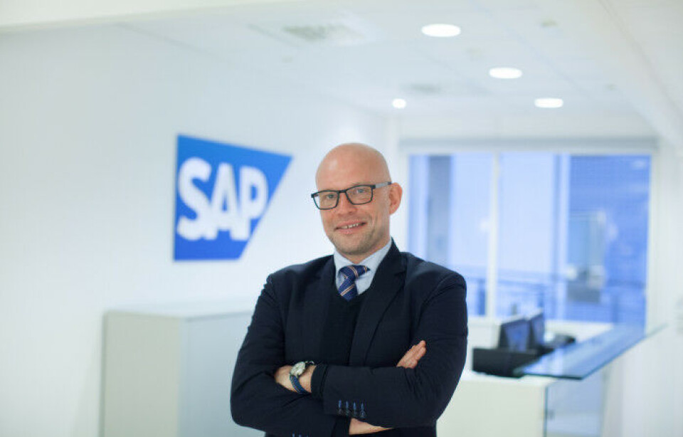 FÅR SKRYT: SAP med blant annet Per Håkon Lomsdalen i spissen er en av ERP-leverandørene på det norske markedet som får skryt av Bo Hjort Christensen. Vel å merke blant de som leverer til de største bedriftene. (Foto: SAP)