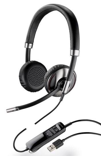 DEMPER BRÅKET: Plantronics Blackwire 725 har innebygd støykansellering. DEMPER BRÅKET: Plantronics Blackwire 725 har innebygd støykansellering.