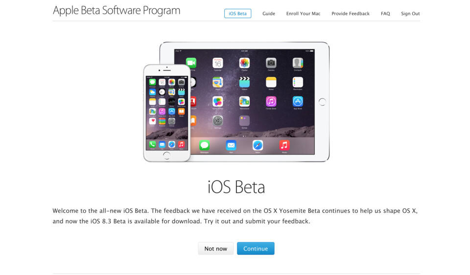 BETA: Apple åpner opp betatesting for operativsystemet for mobile enheter.