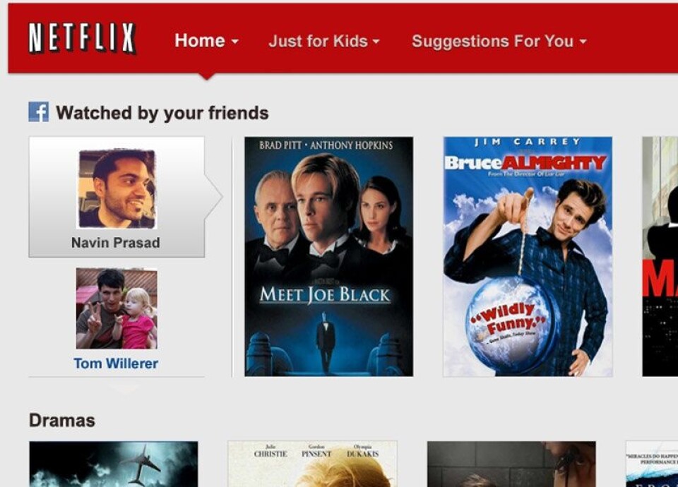 FRA SKYEN: Netflix slutter med egne datasenter og sender alt innhold fra skyen. Illustrasjon: Netflix