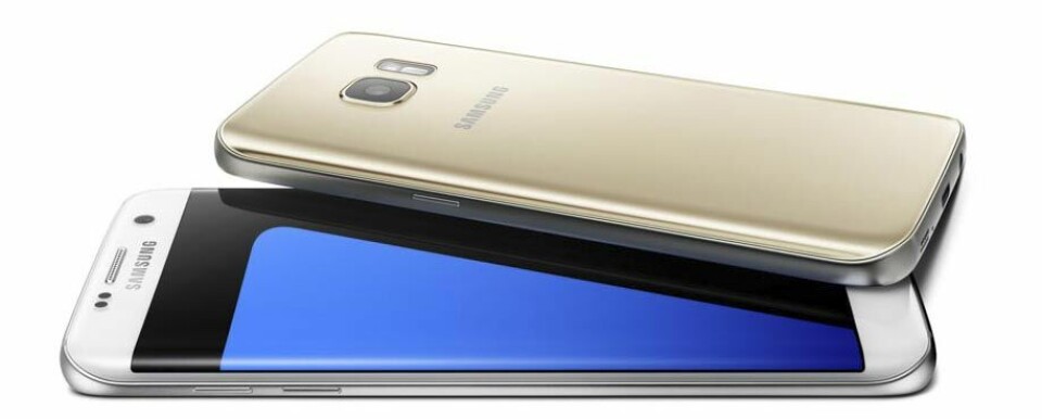 FARGENE: Galaxy S7-generasjon fås i sort, hvitt og gullfarge. (Foto: Samsung)