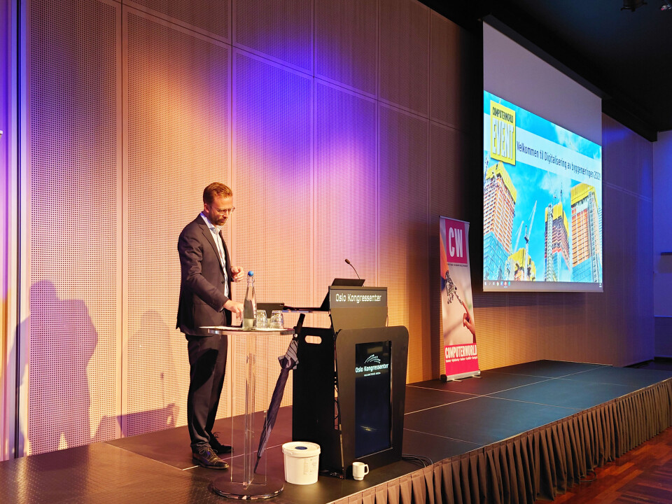 MILJØTILTAK: Digitalisering er en avgjørende forutsetning på byggenæringens vei mot karbonnøytralitet var budskapet da Nikolai Astrup åpnet konferansen Byggenæringen i dag. (Foto: Anders Løvøy) MILJØTILTAK: Digitalisering er en avgjørende forutsetning på byggenæringens vei mot karbonnøytralitet var budskapet da Nikolai Astrup åpnet konferansen Byggenæringen i dag. (Foto: Anders Løvøy)
