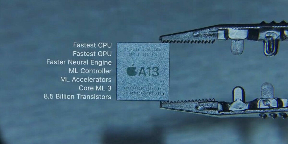 A13: Teoretisk regnekraft som overgår bærbare datamaskiner (Foto: Apple)