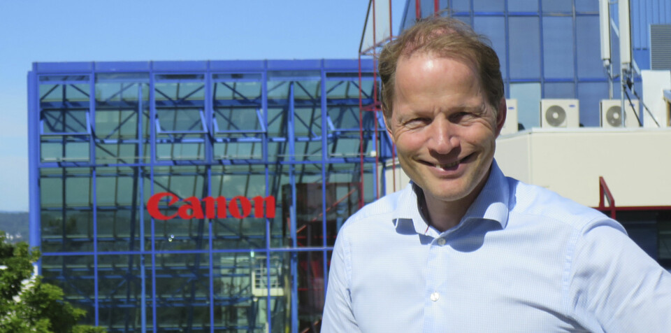 MANGE KONTRAKTER: Canon har vunnet viktige kontrakter innenfor Information Management hittil i år, ifølge markedsdirektør Magnus Blegen. (Foto: Canon)