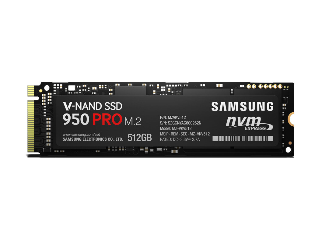 RASKT: Samsung lanserer nå Samsung 950 Pro og lover svært høye lese- og skrivehastigheter. (Foto: Samsung) RASKT: Samsung lanserer nå Samsung 950 Pro og lover svært høye lese- og skrivehastigheter. (Foto: Samsung)