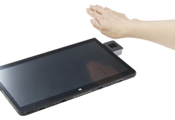 HÅNDFLATESKANNER: Palmsecure-teknologien gjør det mulig å skanne håndflaten uten berøring. (Foto: Fujitsu)