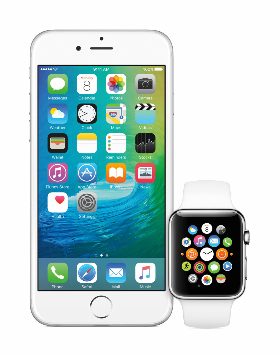SAMMENKNYTTET PAR: Apple Watch er designet som en utvidelse av Iphone. (Foto: Apple)