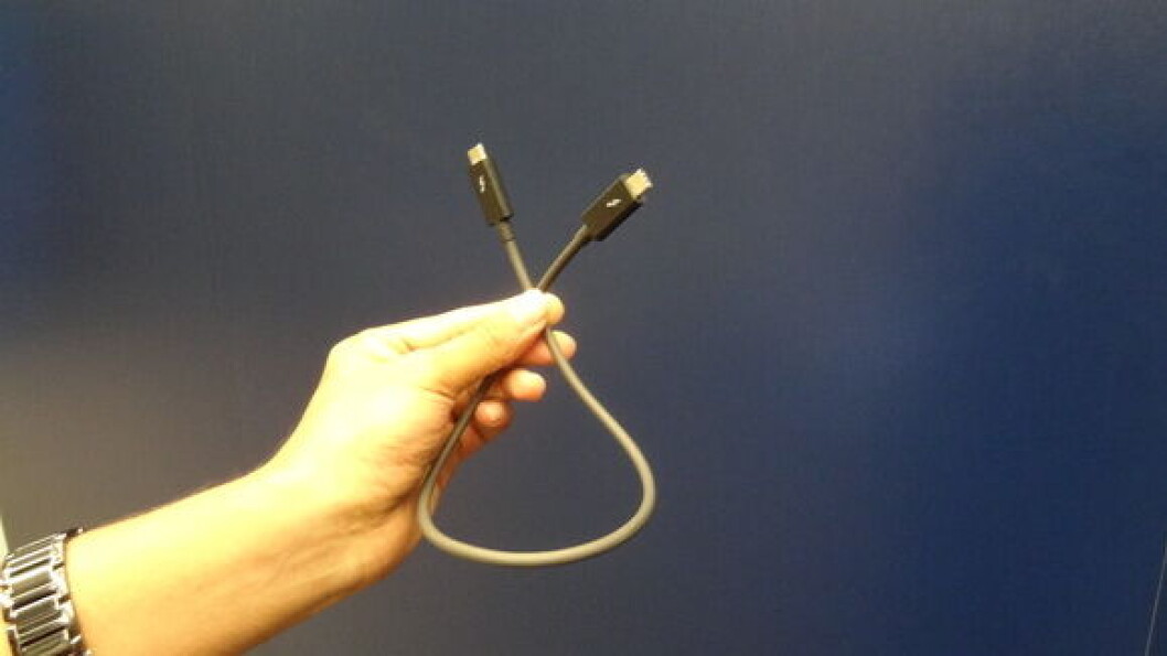 SUKSESSKABEL: Intels Thunderbolt kabel. (Foto: Agam Shah) SUKSESSKABEL: Intels Thunderbolt kabel. (Foto: Agam Shah)