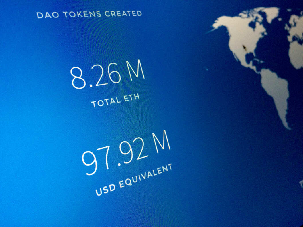 The DAO, a crowdsourced VC fund built on the Ethereum smart contract platform, saw the value of invested funds plunge to under US$100 million in June 2016, after someone found a way to divert invested funds to another account. Credit: Peter Sayer/IDG News Service