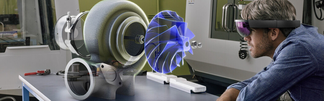 VIRTUAL BUSINESS: As part of its push to get businesses using Hololens, Microsoft showed off a Japan Airlines app that lets engineers explore jet engines during training. Photo: Microsoft VIRTUAL BUSINESS: As part of its push to get businesses using Hololens, Microsoft showed off a Japan Airlines app that lets engineers explore jet engines during training. Photo: Microsoft