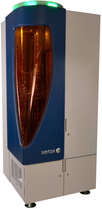 INNOVASJON: Xerox Direct to Object Inkjet Printer kan skrive ut på mange slags gjenstander. (Foto: Xerox) INNOVASJON: Xerox Direct to Object Inkjet Printer kan skrive ut på mange slags gjenstander. (Foto: Xerox)