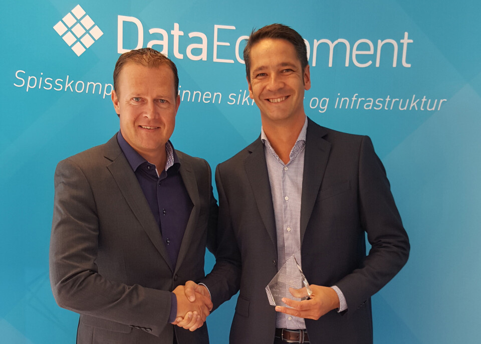 GODE PARTNERE: Anders Teigen fra Palo Alto Networks og Data Equipments Hugo Fernandez. (Foto: Data Equipment) GODE PARTNERE: Anders Teigen fra Palo Alto Networks og Data Equipments Hugo Fernandez. (Foto: Data Equipment)