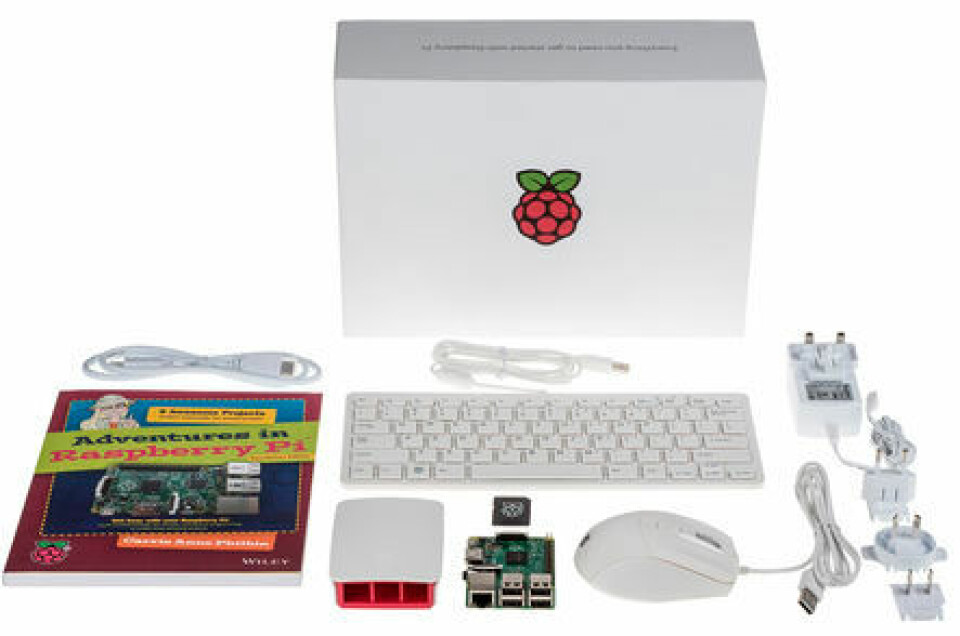 MER JUBILEUM: Her er startpakken som Raspberry Pi Foundation tilbyr i forbindelse med feiringen av 10 millioner solgte Raspberry Pi-enheter. (Foto: Raspberry Pi Foundation)