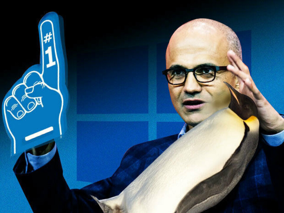 VINNER I ÅPEN KILDEKODE: Microsoft-sjef Nadella vinner terreng i åpen kildekodemiljøene. Illustrasjon: NetworkWorld/Wikimedia Commons VINNER I ÅPEN KILDEKODE: Microsoft-sjef Nadella vinner terreng i åpen kildekodemiljøene. Illustrasjon: NetworkWorld/Wikimedia Commons
