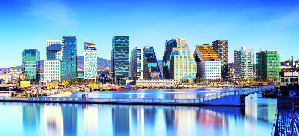 NYTT: Det kan bli en skjev fordeling i smarte byer om det kun fokuseres på nye områder. Her fra Bjørvika i Oslo. FOTO: iStock NYTT: Det kan bli en skjev fordeling i smarte byer om det kun fokuseres på nye områder. Her fra Bjørvika i Oslo. FOTO: iStock