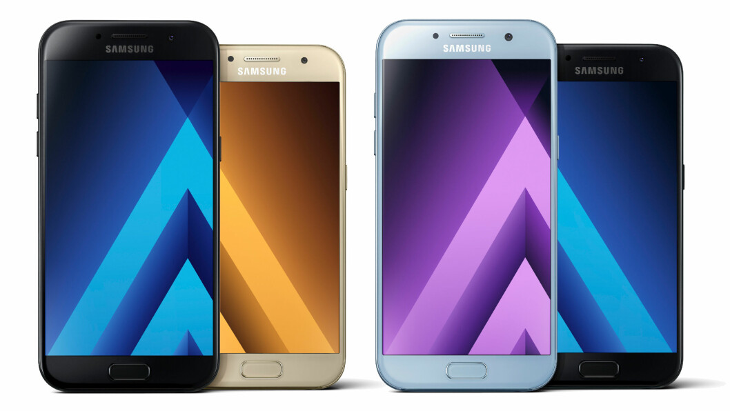 2017-MODELLENE: Samsung er klar med årets modeller av Galaxy A3 og A5. (Foto: Samsung)