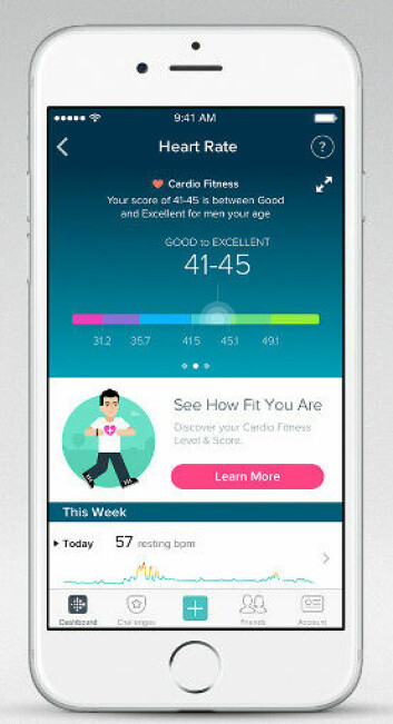 Via app-en kan du også måle din egen form mot andre brukere. 