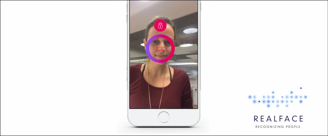 REALFACE: Fra en Youtube-demonstrasjon av ansiktsgjenkjenningsteknologien til Realface.