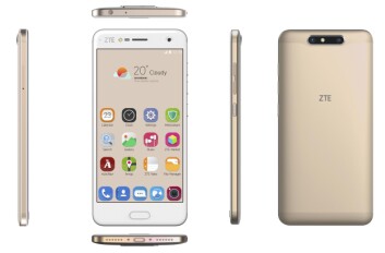 CHAMPAGNE-GUL: En gylden utgave av nye ZTE Blade V8, med en farge som ZTE kaller Champagne Gold. (Foto: ZTE) CHAMPAGNE-GUL: En gylden utgave av nye ZTE Blade V8, med en farge som ZTE kaller Champagne Gold. (Foto: ZTE)
