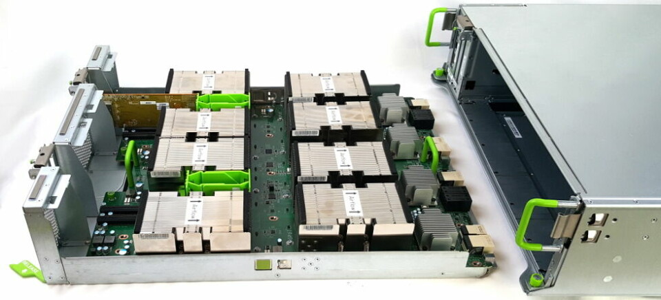Facebook's Big Basin is a box full of GPUs from Nvidia, based on Open Compute Project specifications. Credit: Facebook