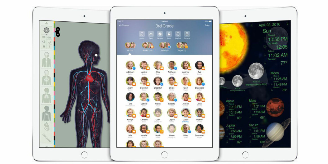 IPAD: Klasseromsbasert undervisning på iPad (Foto: Apple)