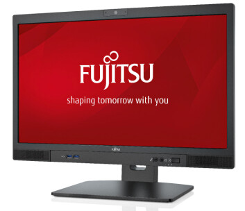 ALT-I-ETT: Fujitsu Esprimo K557 er en ny alt-i-ett-pc som er designet for å ta minst mulig plass. (Foto: Fujitsu) ALT-I-ETT: Fujitsu Esprimo K557 er en ny alt-i-ett-pc som er designet for å ta minst mulig plass. (Foto: Fujitsu)