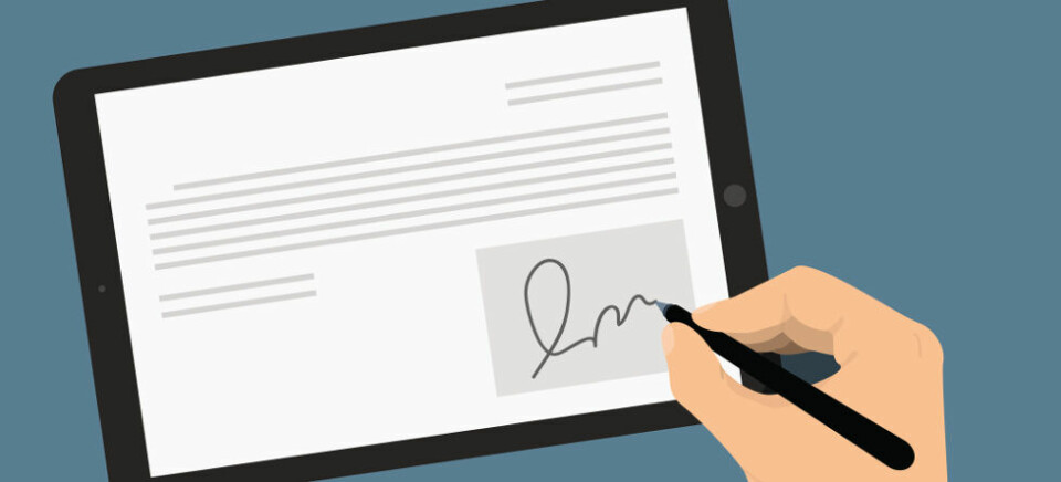EFFEKTIVT: Viktige avtaler som signeres digitalt øker i volum og integrerte løsninger gjør at digital signering blir mer vanlig, skriver kronikkforfatter. Illustrasjon: iStock