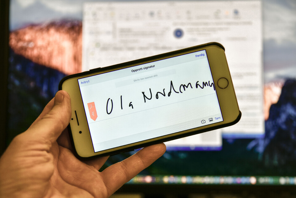 ADOBE SIGN: Snart skal Microsoft Office 365-brukere enkelt kunne signere sine dokumenter ved hjelp av Adobe Sign-appen og Adobe Sign-integrasjon. (Foto: Toralv Østvang) ADOBE SIGN: Snart skal Microsoft Office 365-brukere enkelt kunne signere sine dokumenter ved hjelp av Adobe Sign-appen og Adobe Sign-integrasjon. (Foto: Toralv Østvang)