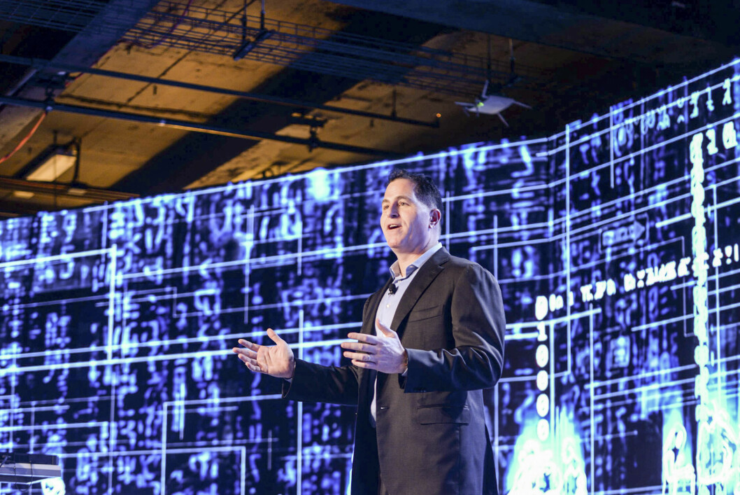 NY REALITET: – Vi står foran begynnelsen på en ny virkelighet, sa Dell-günder og toppsjef Michael Dell da han presenterte selskapets nye strategi for Tingenes Internett. (Foto: Dell)