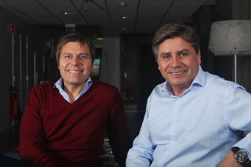 FUSJON: Mens Tom Hauge til høyre fortsetter som administrerende direktør i CGI Norge, går Frank Kjærevoll inn i ledergruppa med tittelen Vice President i Emerging Technologies i CGI. (Foto: CGI) FUSJON: Mens Tom Hauge til høyre fortsetter som administrerende direktør i CGI Norge, går Frank Kjærevoll inn i ledergruppa med tittelen Vice President i Emerging Technologies i CGI. (Foto: CGI)