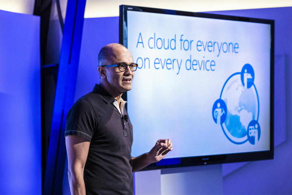 I SKYENE: Satya Nadella i Microsoft registrerer kjempevekst for Azure for 10. kvartal på rad. (Foto: brian@briansmale.com)