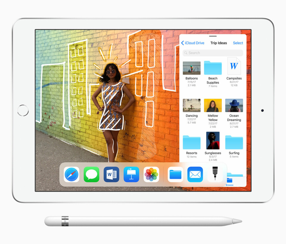 EDU: Ny iPad 9,7' med støtte for Apple Pencil, tilgjengelig med rabattert pris til undervisningsformål. (Foto: Apple)