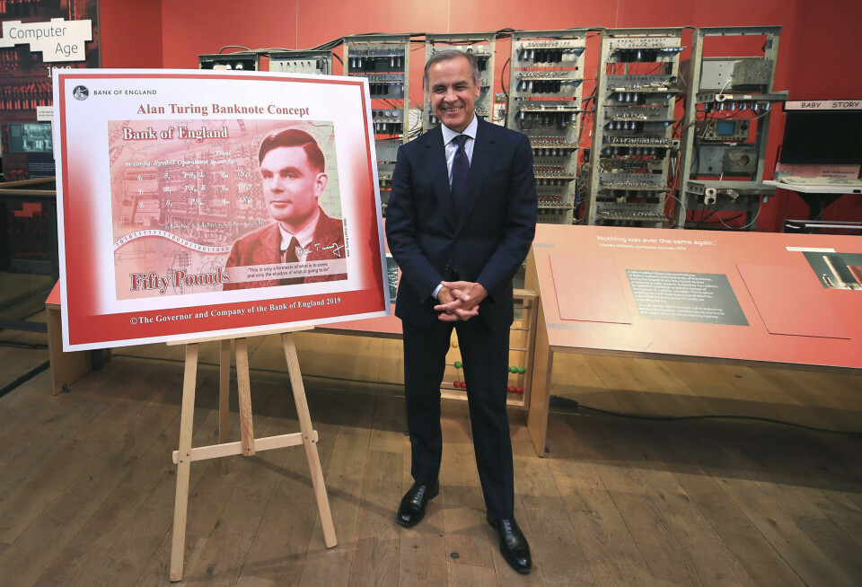 NY SEDDEL: Den nye 50-pundseddelen med matematikeren Alan Turing. (Foto: Bank of England / AP / NTB scanpix)